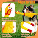Rubber Screaming Chicken Dog Toy - Squeaky (Small, Medium, Large)