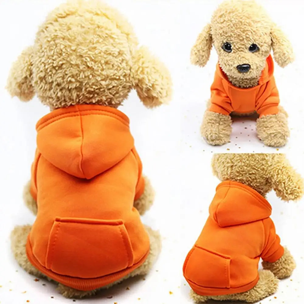 Dog Hooded Sweatshirt – Warm Winter Coat for Small Dogs