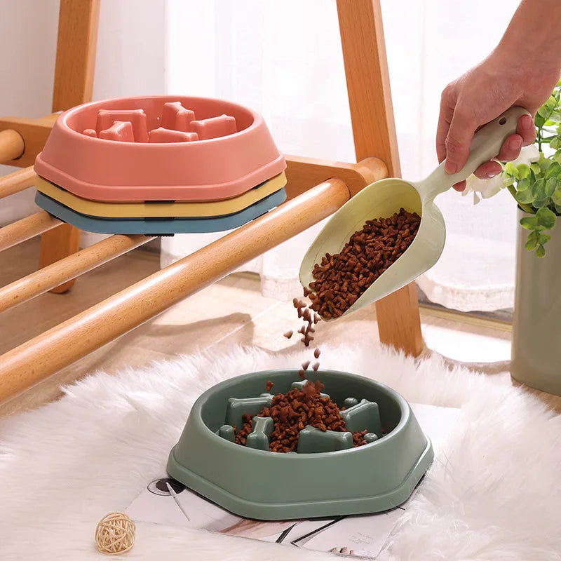 Modern Aesthetic Slow Feeder Dog Bowl – Anti-Choking Maze Dish