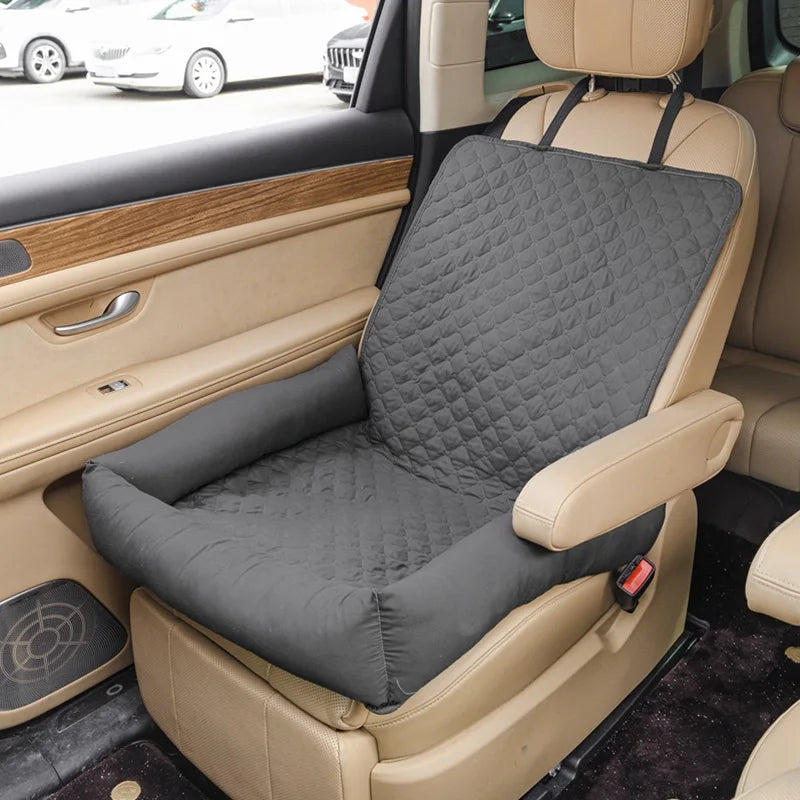 Waterproof Dog Car Seat Cushion – Quilted Travel Hanging Car Bed Mat for Small Dogs