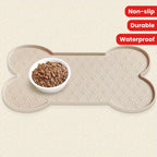 Silicone Dog Feeding Mat – Non-Slip Waterproof Pet Bowl Mat with Raised Edges, Washable