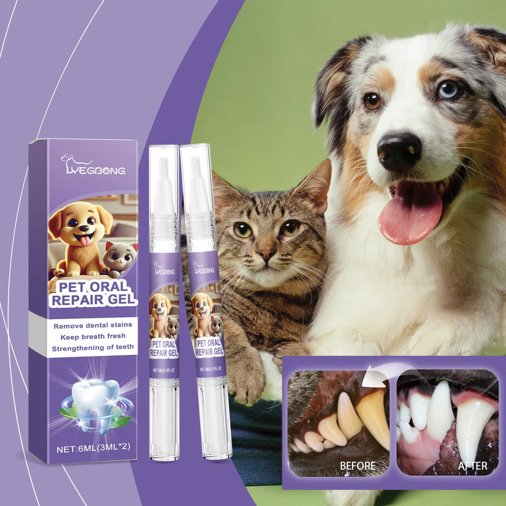 YEGBONG Dog Teeth Cleaning Pen Set – Tartar Remover & Fresh Breath Gel