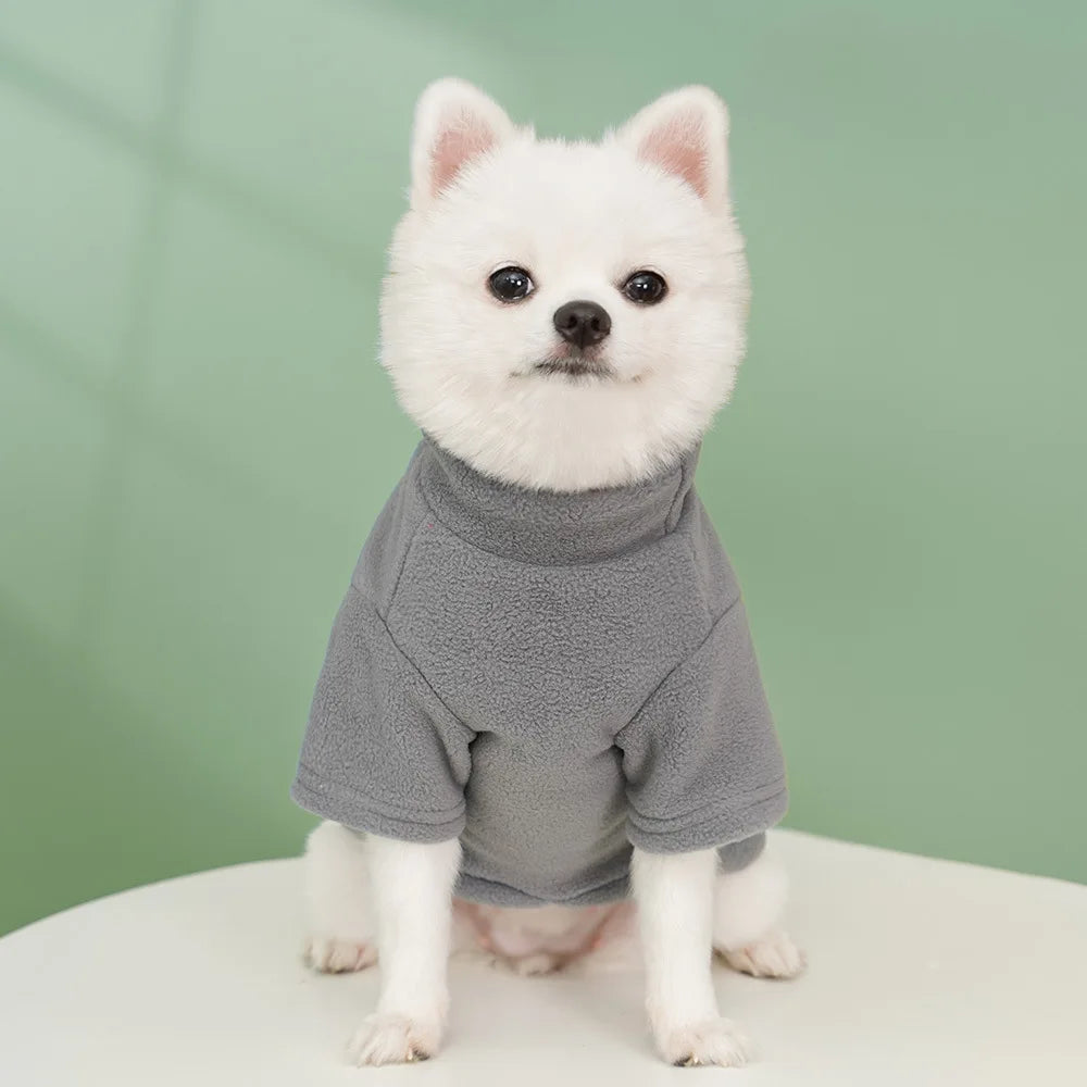 Winter Dog Hoodie – Warm Solid Color Sweatshirt for Small Dogs