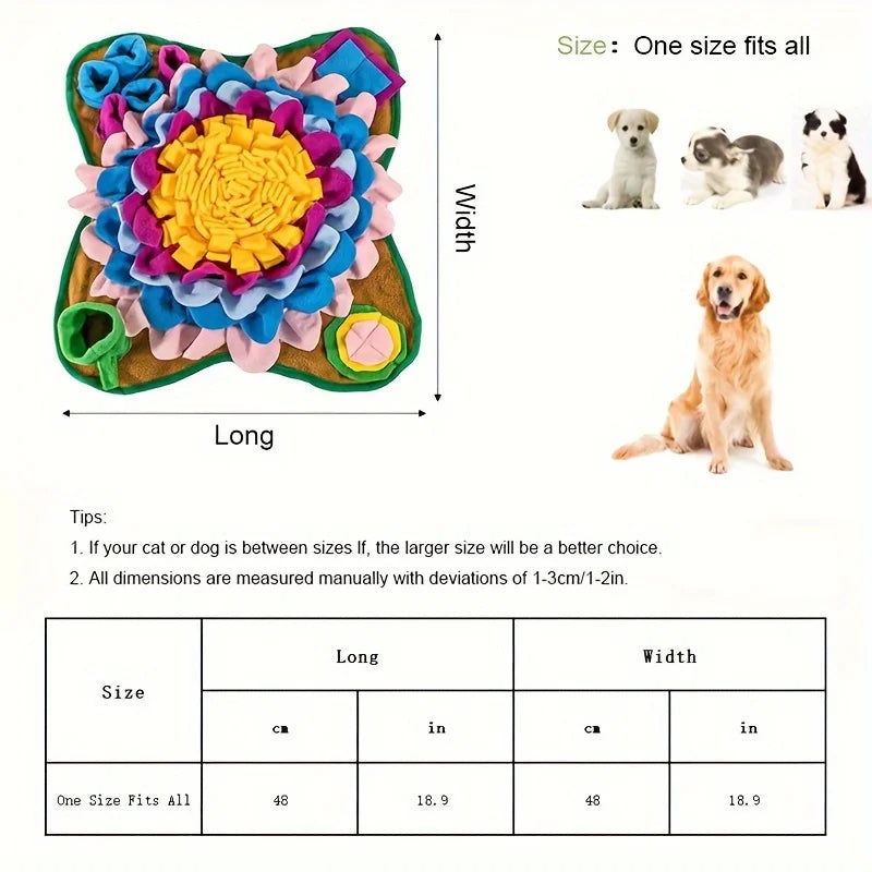 Interactive Dog Snuffle Mat – Slow Feeding & Stress Relief Training Mat