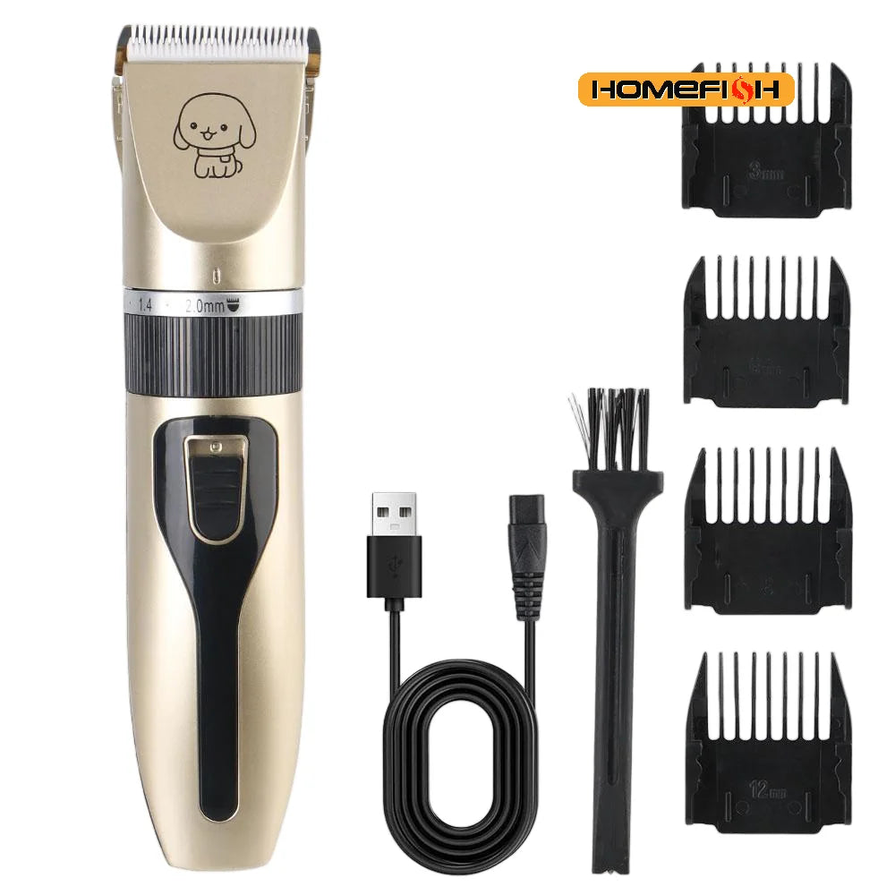 Pet Hair Clipper Set with Ceramic Blades for Dogs and Puppies