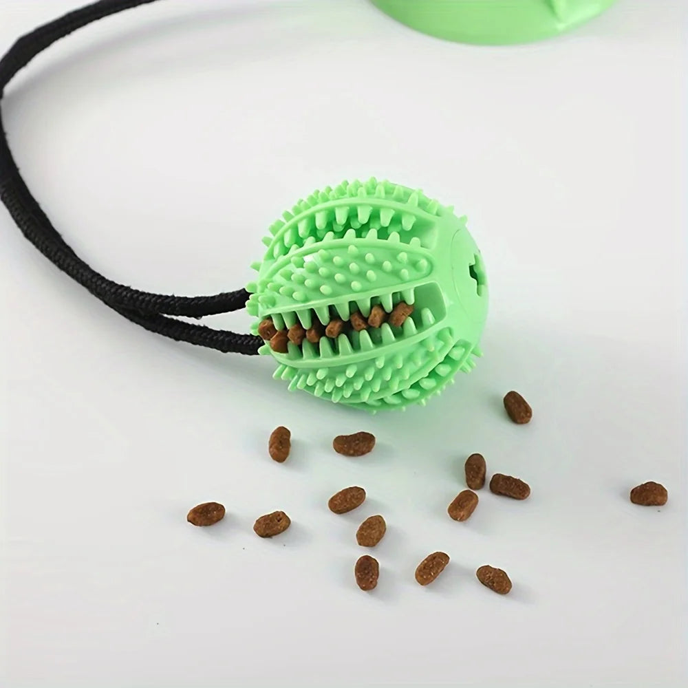 Dog Suction Cup Toy with Treat Ball & Sound – Interactive Puzzle