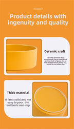 Elevated Ceramic Dog Bowl – Minimalist Bamboo Stand Feeder