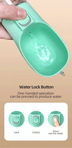 Portable Dog Water Bottle & Travel Bowl – Leak-Proof Dispenser