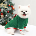 Nonecn Winter Dog Hoodie | Green Elk Print | XS Small Dogs
