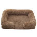 Orthopedic Square Plush Dog Bed – Removable Washable Winter Sofa