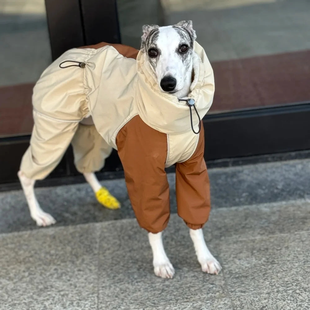 Khaki Dog Winter Coat – Plush Fleece Lined Warm Jacket