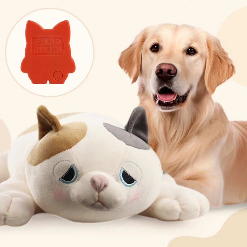 Heartbeat Plush Dog Toy Pillow – Anxiety Relief Comfort Companion