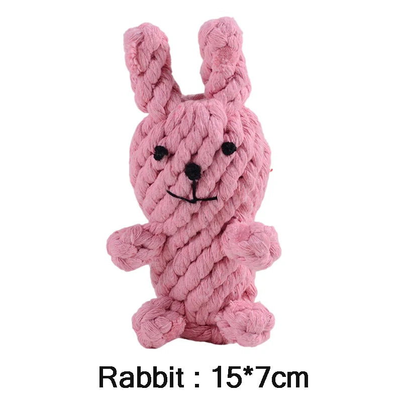 Cartoon Animal Rope Toy – Teeth Cleaning for Dogs