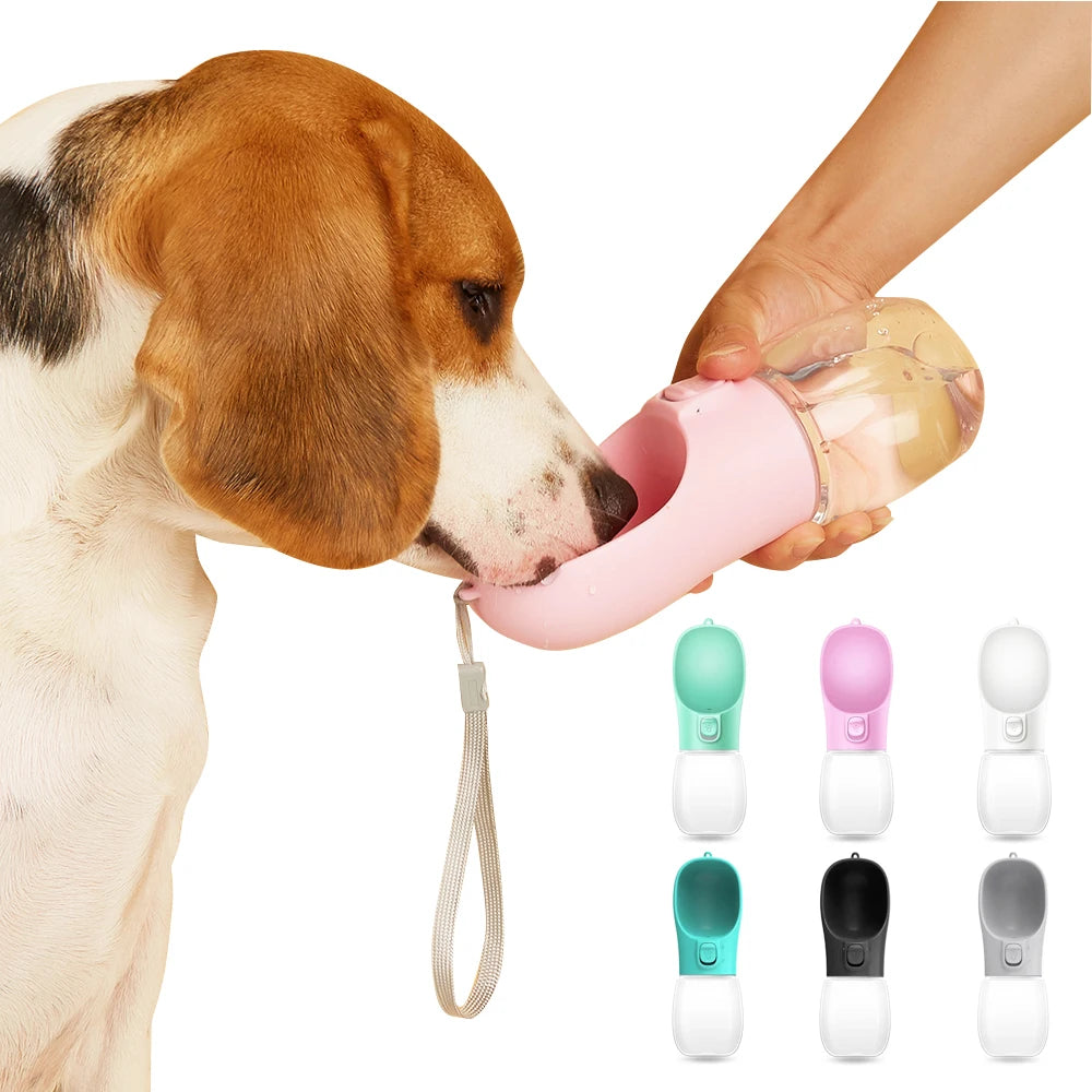 Portable Dog Water Bottle & Travel Bowl – Leak-Proof Dispenser