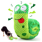 Snail Puzzle Feeder Dog Toy – Interactive Plush with Sound