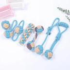 Cotton Rope Ball Toy - Interactive Toothbrush for Dogs of All Sizes