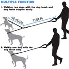 Dog Double Leash – Tangle-Free Bungee Control