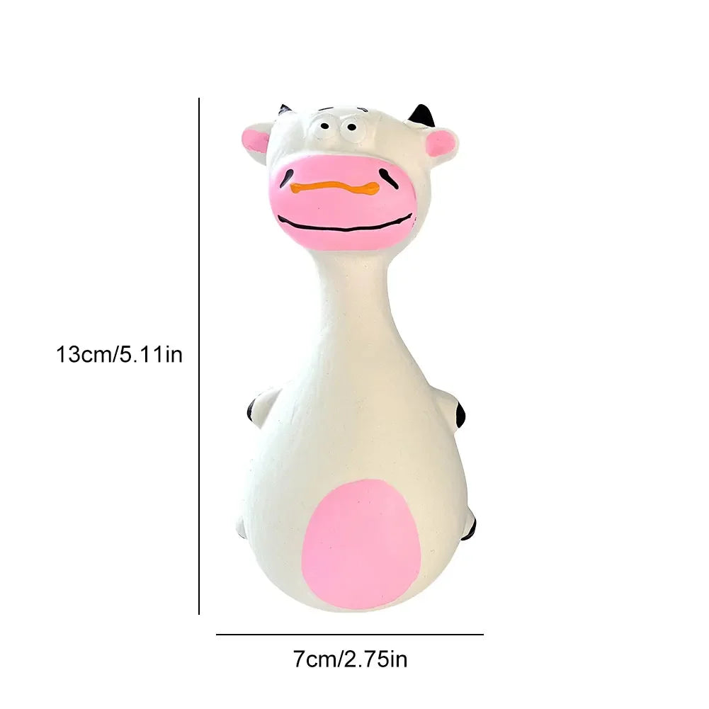 Squeaky Latex Animal Toys - Fetch & Chew for Small & Medium Dogs