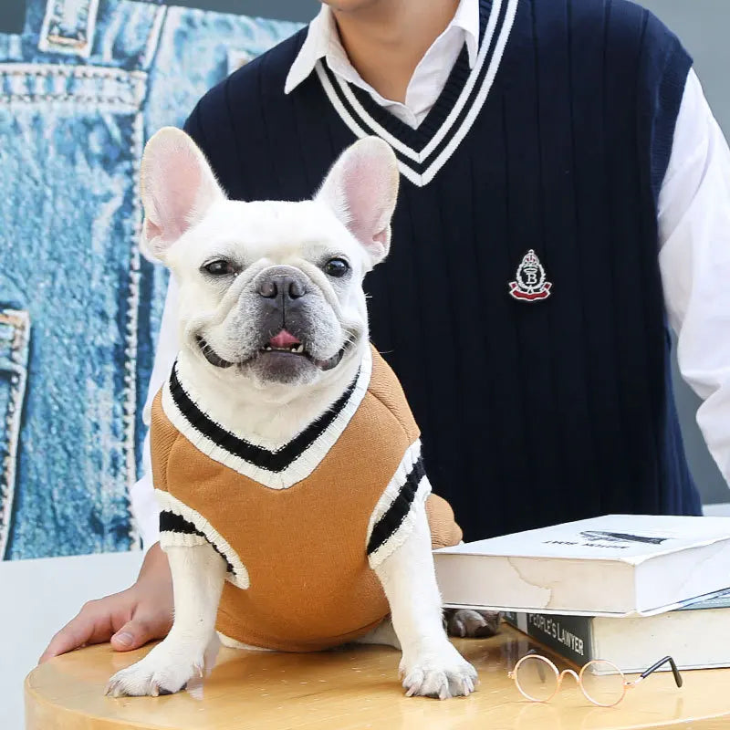 Warm Knit Dog Sweater – Cotton Winter Coat for Small Dogs