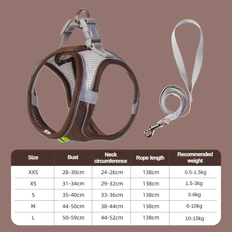 Reflective Nylon Dog Harness – Quick Release Small Breed