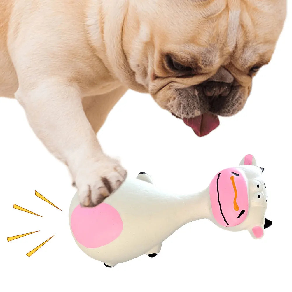 Squeaky Latex Animal Toys - Fetch & Chew for Small & Medium Dogs