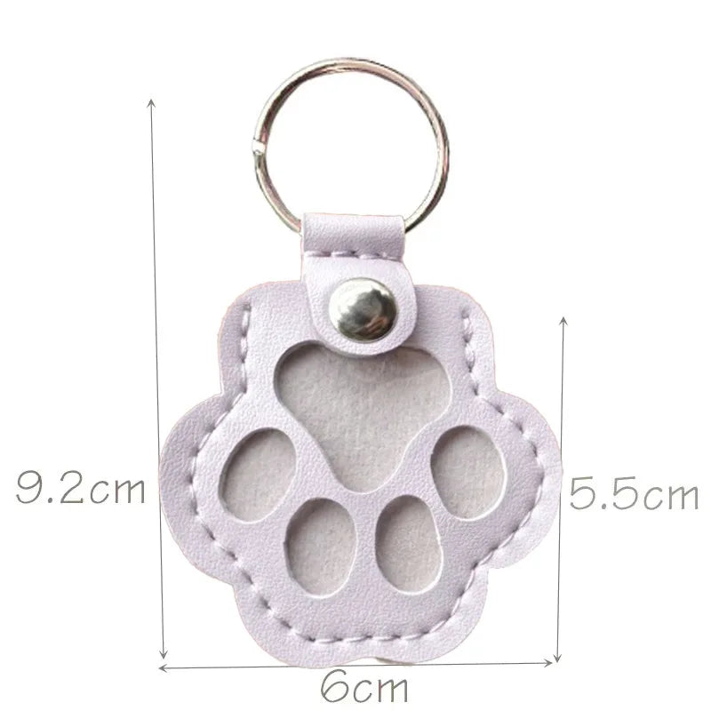 Leather Dog Memorial Keychain – Fur Keepsake Locket Gift