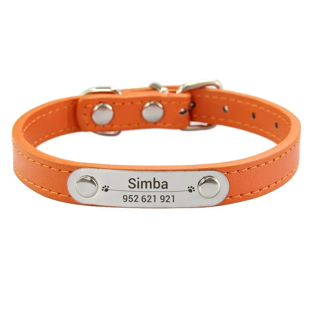 zPetsDatingCN Personalized Dog Collar with Carved Name ID – Pink, All Sizes, Anti-Lost