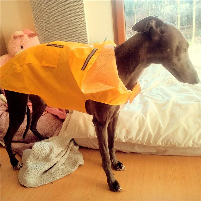Waterproof Dog Raincoat Hoodie – Reflective Stripe Rain Jacket