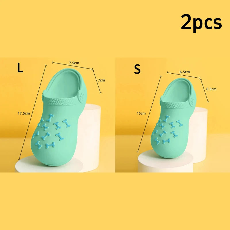 Squeaky Latex Dog Slipper Toy – Durable Chew & Teeth Cleaning Toy