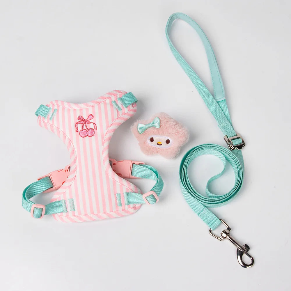 Luxury Dog Harness Set – Stylish Leash & Plush Design
