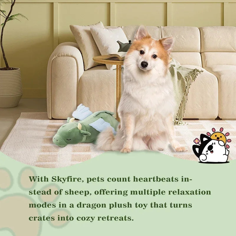 Flying Dragon Heartbeat Dog Toy – Calming Puppy Sleep Aid