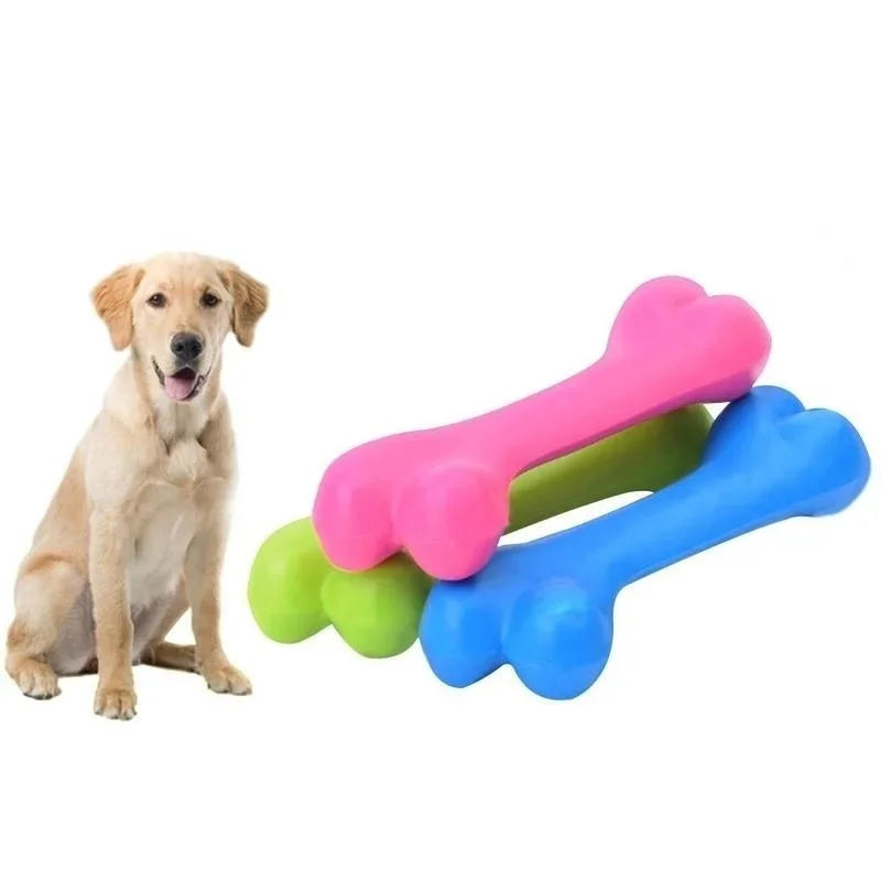 Rubber Dental Bone Toy for Small Dogs – Training, Fetch, and Teething Relief