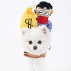 Nonecn Halloween Dog Costume Set with Wig Hat & Dagger Prop