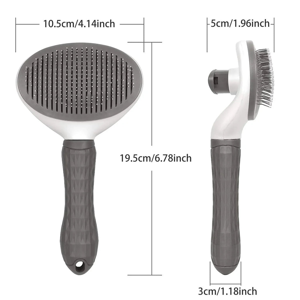 Stainless Steel Dog Brush – Pet Hair Remover & Grooming Comb