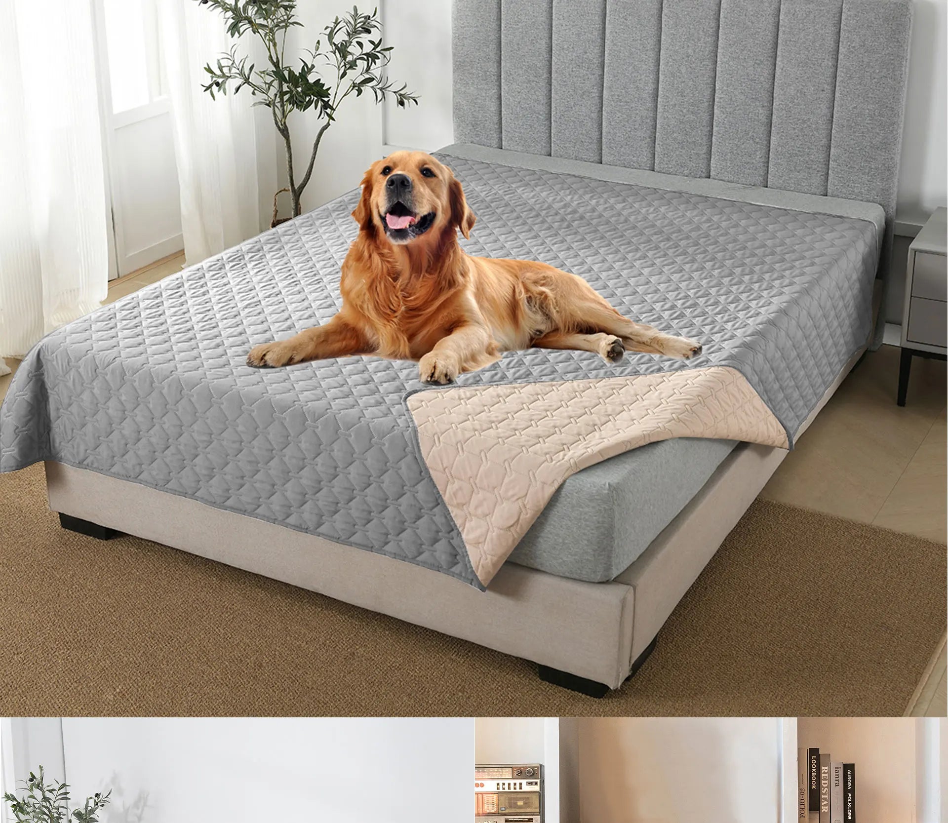 Double-Sided Dog Bed Cover – Reversible Furniture Protector for Dogs, Sofa & Couch Mat