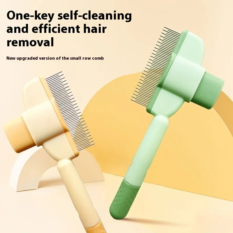 Dog Hair Knot Comb – Self Cleaning Floating Hair Removal Grooming Brush for Dogs