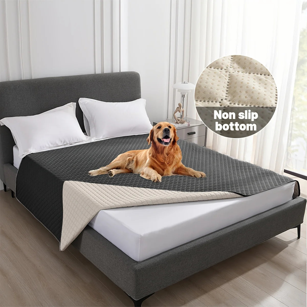 Anti-Leaking Non-Slip Dog Bed Cover – Mattress Protector for Sofa, Bed & Car