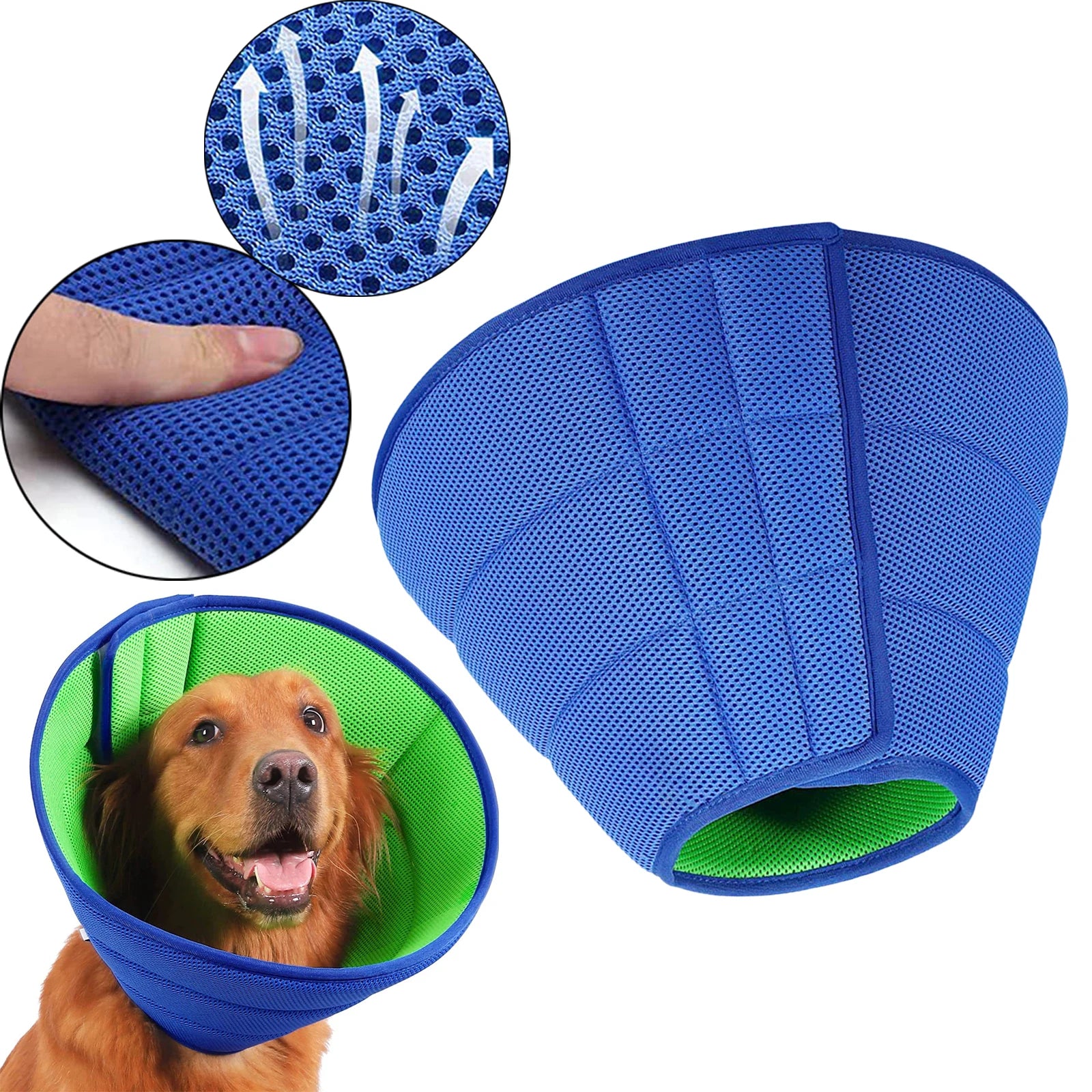 Dog Cone Collar – Soft Breathable Recovery Cone