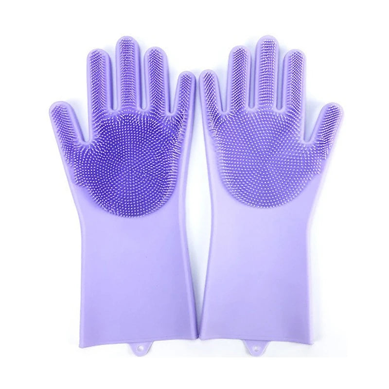 Pet Grooming Gloves for Dogs – Silicone Bathing & Hair Removal Massage Scrubber