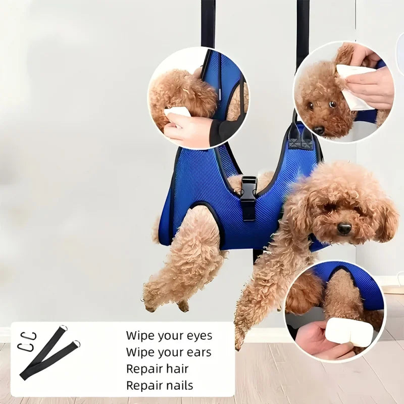 Pet Grooming Hammock & Restraint Bag - Hanging Sling for Nail Trimming