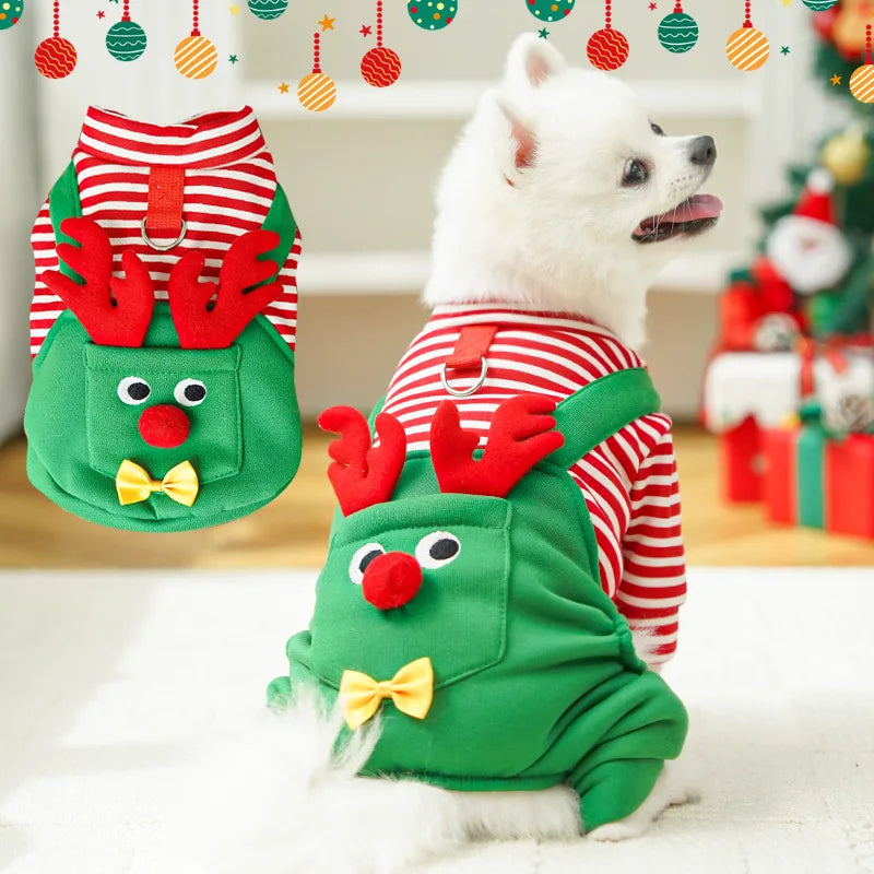 Santa Claus Dog Coat Costume – Red Holiday Winter Jacket