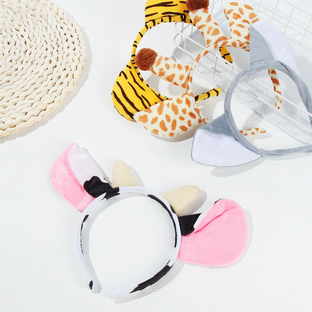 Plush Animal Ears Headband – Cosplay & Party Accessory