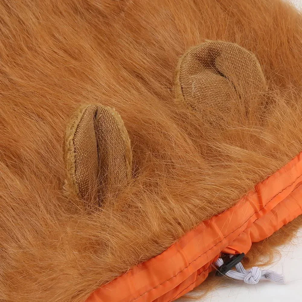 Dog Lion Mane Costume – Realistic Wig for Large Dogs