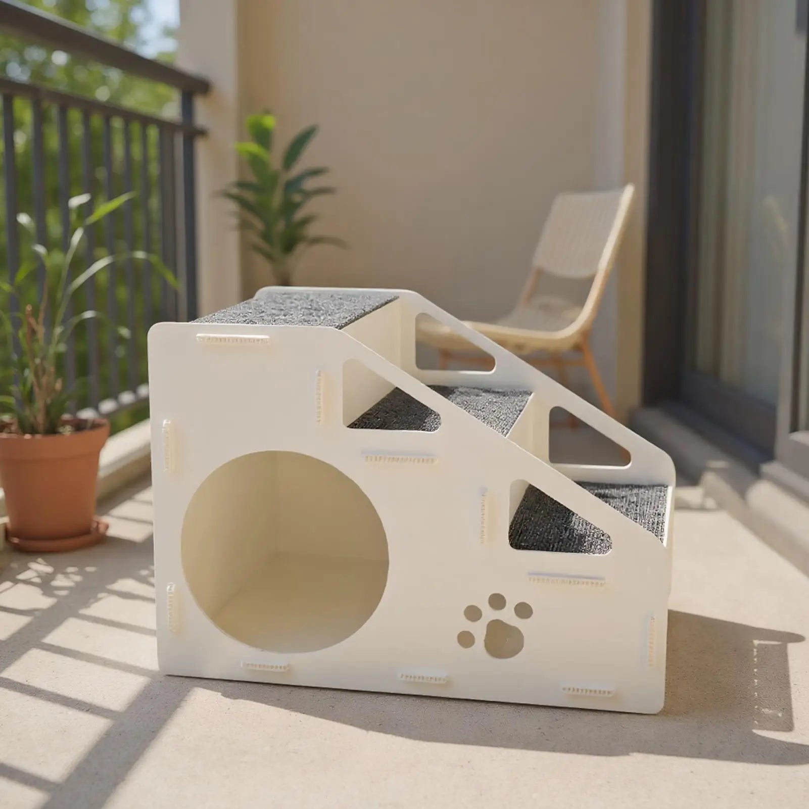 2-in-1 Foldable Dog Steps & Ramp – Non-Slip Stairs for Small Dogs, Puppies & Indoor Use