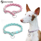 Reflective Braided Dog Collar – Strong Twisted Training Collar