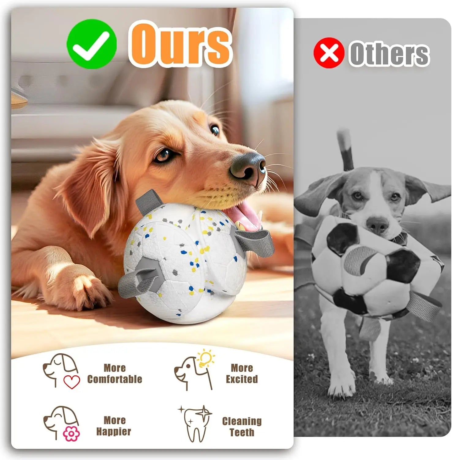 Dog Soccer Ball with Rope – Durable Fetch & Tug Toy