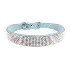 Crystal Rhinestone Dog Collar – Suede with Zinc Buckle
