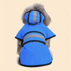 Waterproof Windproof Dog Raincoat – Adjustable Polyester Jacket
