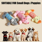 Plush Squeaky Dog Toys for All Sizes — Elephant, Duck & Pig Chew Toys