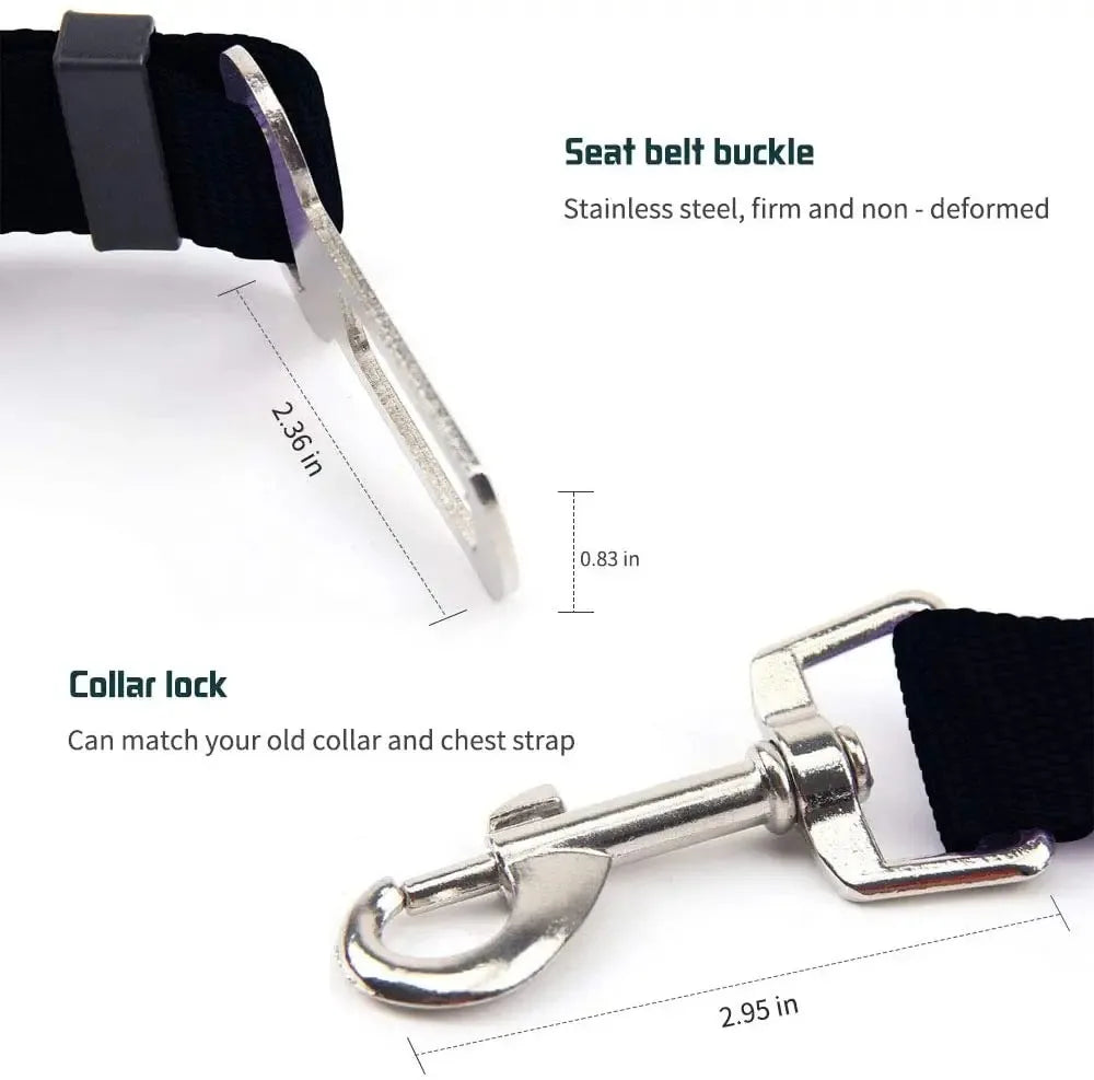 Dog Seat Belt – Adjustable Car Safety Leash